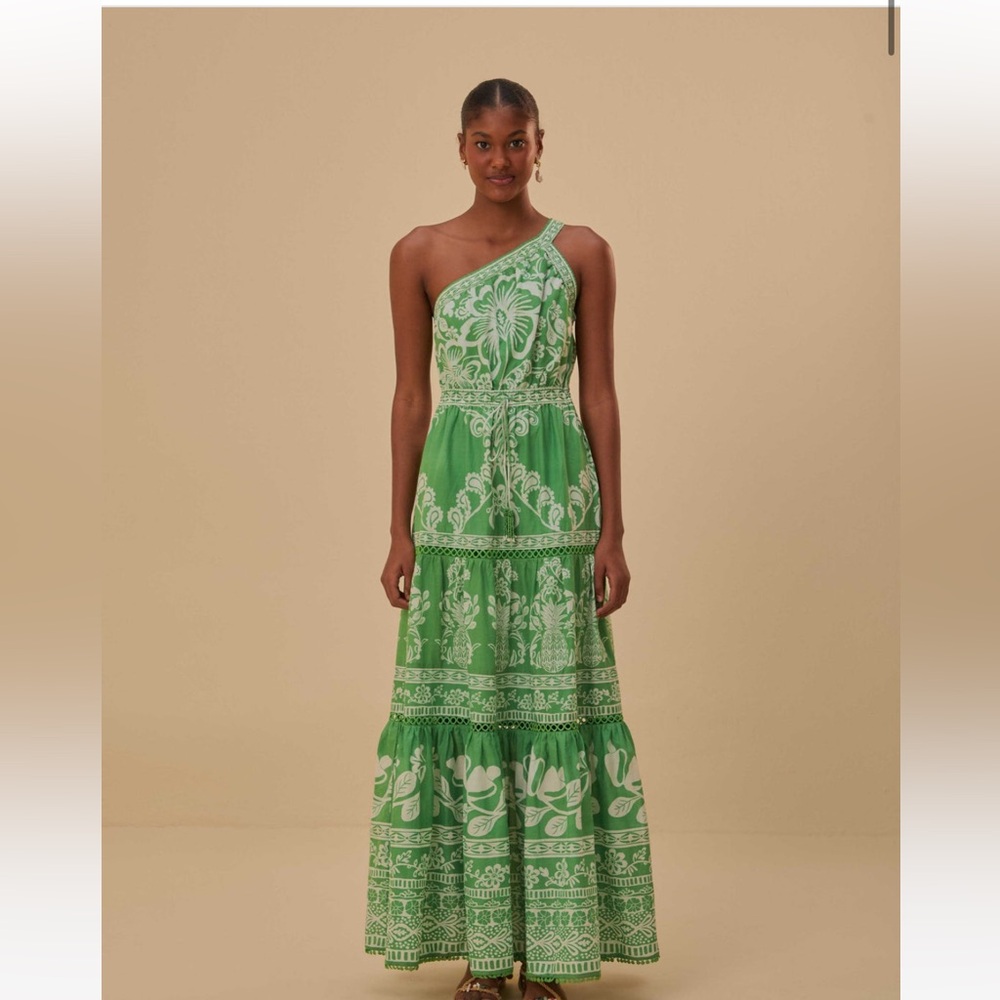 Farm Rio One-Shoulder Maxi Dress